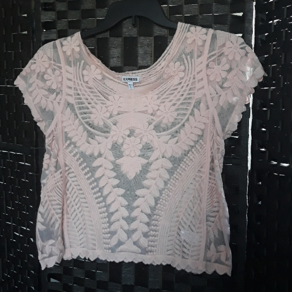 Express Pink Shear Top
